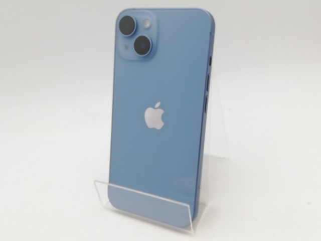 【中古】Apple docomo 【SIMフリー】 iPhone 14 128GB ブルー MPVJ3J/A【新橋】保証期間１ヶ月【ランクB】