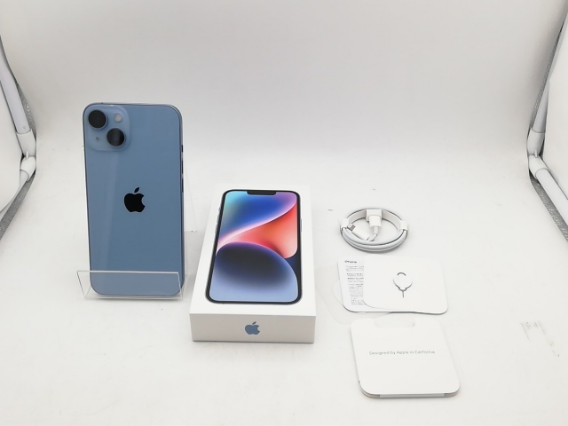 【中古】Apple docomo 【SIMフリー】 iPhone 14 128GB ブルー MPVJ3J/A【新橋】保証期間１ヶ月【ランクB】_3