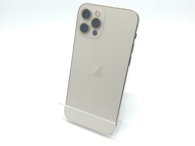 【中古】Apple SoftBank 【SIMロック解除済み】 iPhone 12 Pro 512GB ゴールド MGMH3J/A【柏】保証期間１週間【ランクC】
