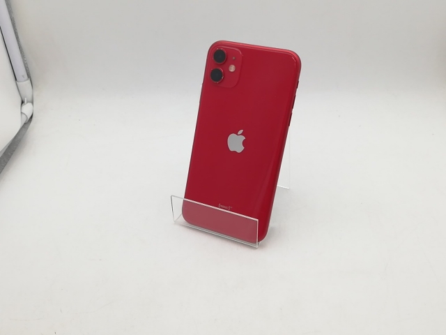 【中古】Apple SoftBank 【SIMロック解除済み】 iPhone 11 64GB (PRODUCT)RED MWLV2J/A【柏】保証期間１週間【ランクC】