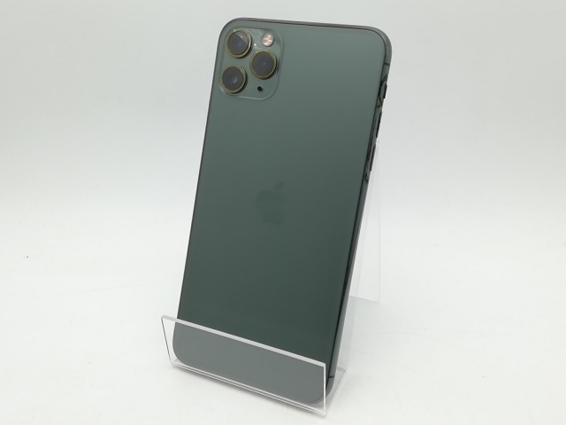 【中古】Apple SoftBank 【SIMロック解除済み】 iPhone 11 Pro Max 64GB ミッドナイトグリーン MWHH2J/A【津田沼】保証期間１週間【ランクC】