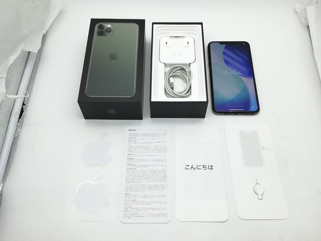 【中古】Apple SoftBank 【SIMロック解除済み】 iPhone 11 Pro Max 64GB ミッドナイトグリーン MWHH2J/A【津田沼】保証期間１週間【ランクC】_7