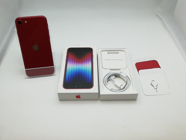 【中古】Apple 国内版 【SIMフリー】 iPhone SE（第3世代） 128GB (PRODUCT)RED MMYH3J/A【柏】保証期間１ヶ月【ランクB】