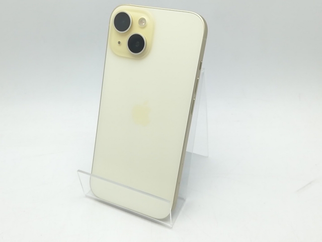 【中古】Apple 国内版 【SIMフリー】 iPhone 15 256GB イエロー MTMQ3J/A【柏】保証期間１ヶ月【ランクC】