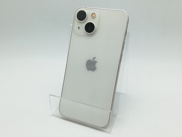 【中古】Apple au 【SIMフリー】 iPhone 13 mini 128GB スターライト MLJE3J/A【柏】保証期間１週間【ランクC】