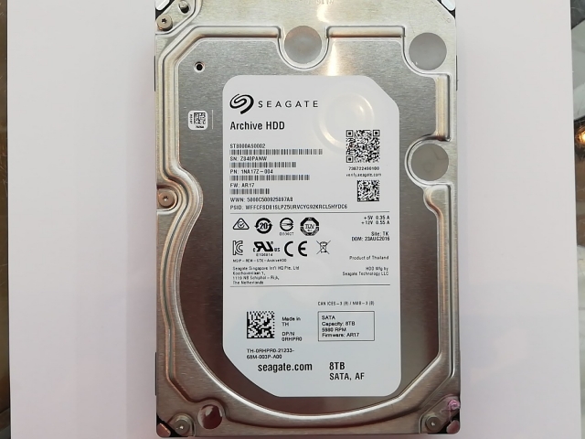 中古】Seagate ST8000AS0002 8TB/5900rpm/128MB/6Gbps【秋葉3号