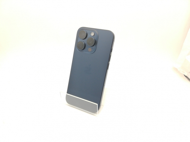 【中古】Apple 国内版 【SIMフリー】 iPhone 15 Pro 256GB ブルーチタニウム MTUG3J/A【柏】保証期間１ヶ月【ランクB】