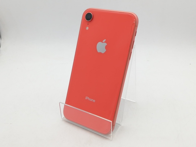 【中古】Apple au 【SIMロック解除済み】 iPhone XR 128GB コーラル MT0T2J/A【柏】保証期間１週間【ランクC】