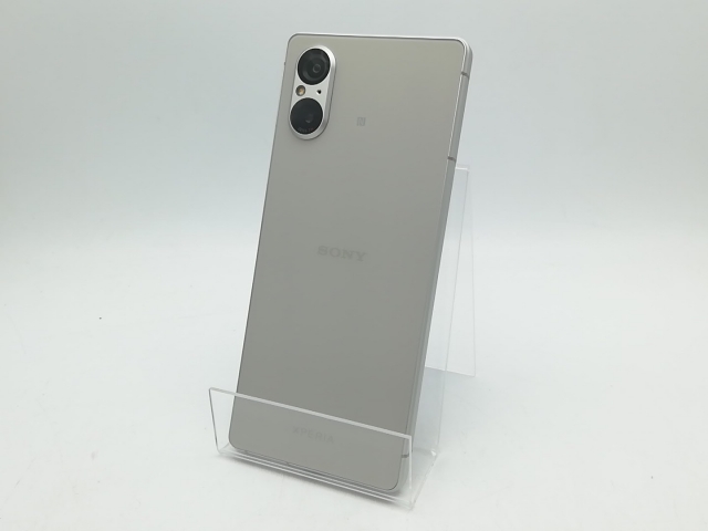 【中古】SONY 楽天モバイル 【SIMフリー】 Xperia 5 V プラチナシルバー 8GB 128GB XQ-DE44【柏】保証期間１ヶ月【ランクB】