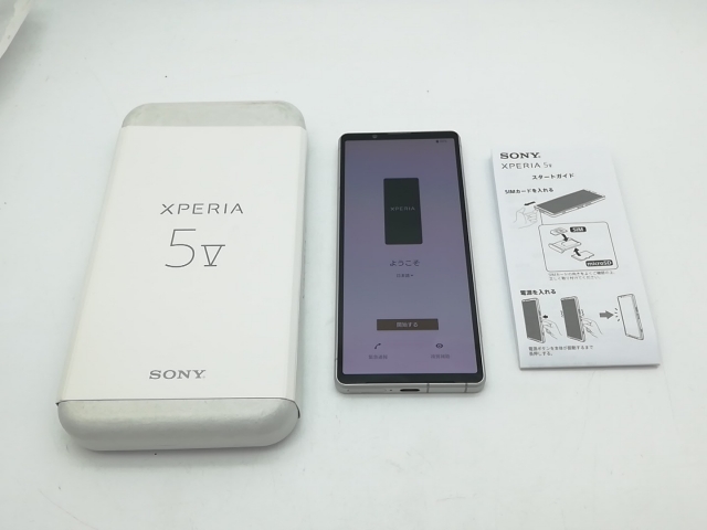 【中古】SONY 楽天モバイル 【SIMフリー】 Xperia 5 V プラチナシルバー 8GB 128GB XQ-DE44【柏】保証期間１ヶ月【ランクB】