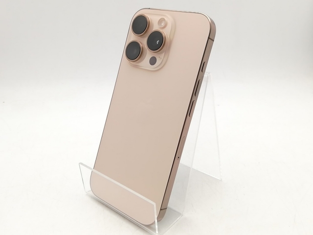 【中古】Apple 国内版 【SIMフリー】 iPhone 16 Pro 128GB デザートチタニウム MYMX3J/A【柏】保証期間１ヶ月【ランクA】
