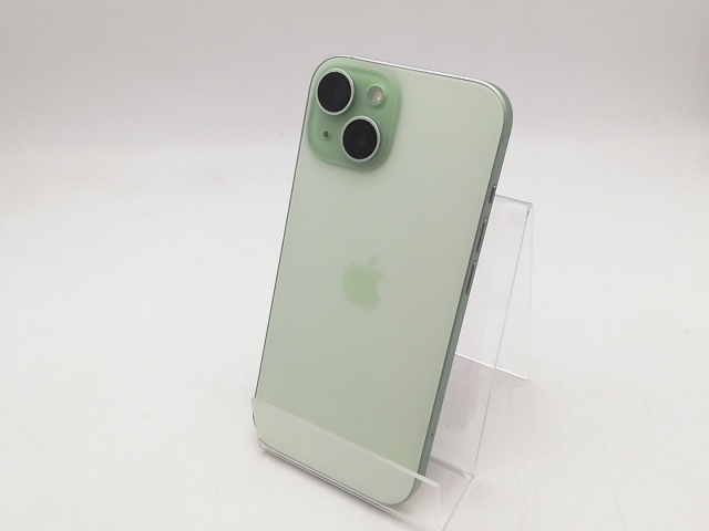【中古】Apple 国内版 【SIMフリー】 iPhone 15 256GB グリーン MTMT3J/A【柏】保証期間１ヶ月【ランクB】