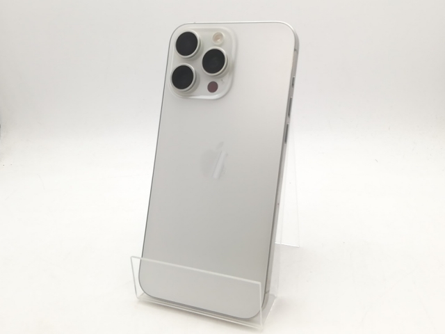 【中古】Apple 国内版 【SIMフリー】 iPhone 15 Pro Max 256GB ホワイトチタニウム MU6Q3J/A【津田沼】保証期間１ヶ月【ランクB】