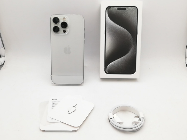 【中古】Apple 国内版 【SIMフリー】 iPhone 15 Pro Max 256GB ホワイトチタニウム MU6Q3J/A【津田沼】保証期間１ヶ月【ランクB】_6