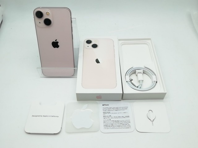 【中古】Apple iPhone 13 mini 128GB ピンク （国内版SIMロックフリー） MLJF3J/A【柏】保証期間１ヶ月【ランクB】