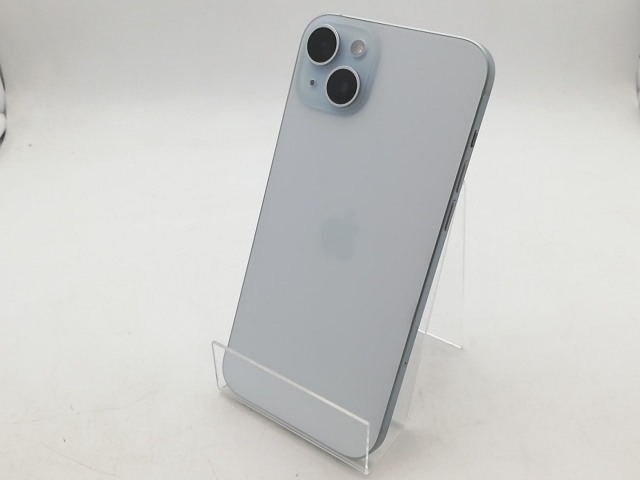 【中古】Apple au 【SIMフリー】 iPhone 15 Plus 128GB ブルー MU0D3J/A【秋葉3号】保証期間１ヶ月【ランクA】