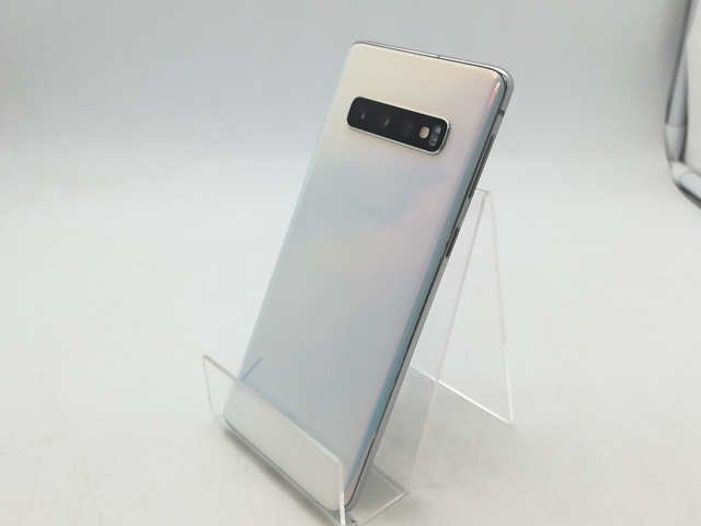 【中古】SAMSUNG au 【SIMロック解除済み】 Galaxy S10 SCV41 プリズム ホワイト【柏】保証期間１ヶ月【ランクB】