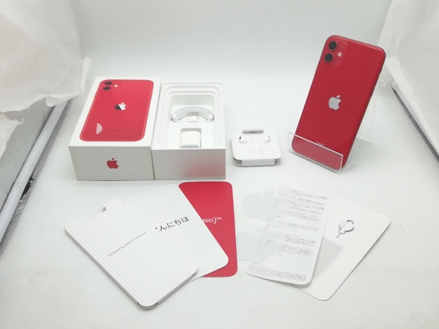 【中古】Apple 国内版 【SIM無償性】 iPhone 11 128GB (PRODUCT)RED MWM32J/A【柏】言いはなつ継続期間１週【位置づけるC】