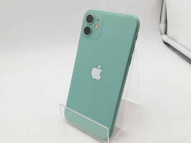 【中古】Apple SoftBank 【SIMロック解除済み】 iPhone 11 64GB グリーン MWLY2J/A【柏】保証期間１ヶ月【ランクB】