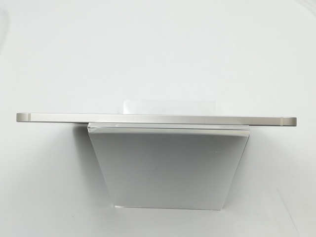 ガラススクリーンポール（ブースバー） Sタイプ 135度二方 32mm x L250mm 半球頭 丸座固定（55mm）クローム ガラススクリーンポール（ブースバー） Sタイプ 135度二方 32mm x