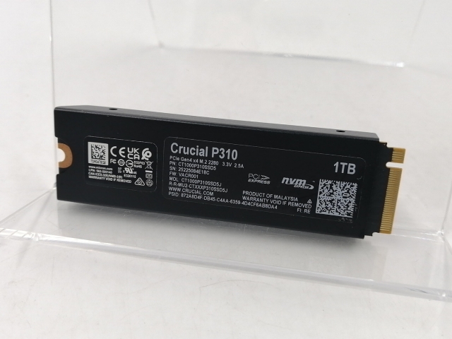 【中古】Crucial P310 CT1000P310SSD5-JP 1TB (M.2 2280/PCIe4.0 NVMe)【千葉】保証期間１週間_1