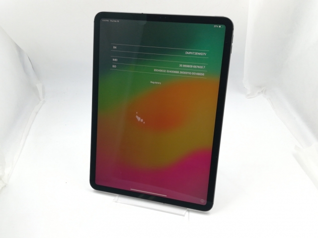 【中古】Apple SoftBank 【SIMロック解除済み】 11インチ iPad Pro（第1世代/2018） 64GB スペースグレイ MU0M2J/A【千葉】保証期間１ヶ月【ランクC】 詳細画像 1