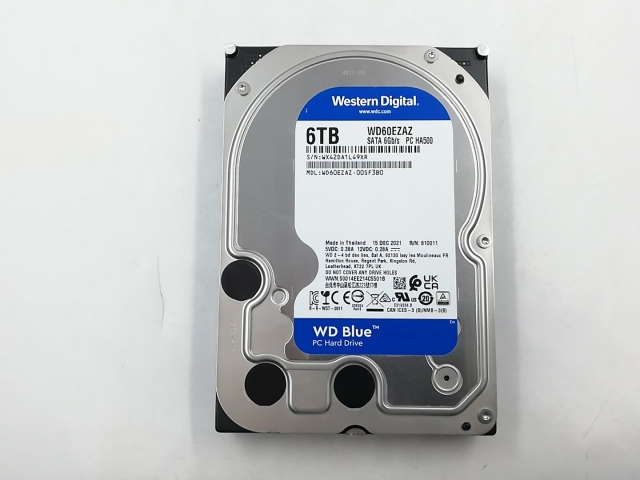 【中古】W.D. WD60EZAZ WD Blue 6TB/5400rpm/256MB/6Gbps【千葉】保証期間１週間