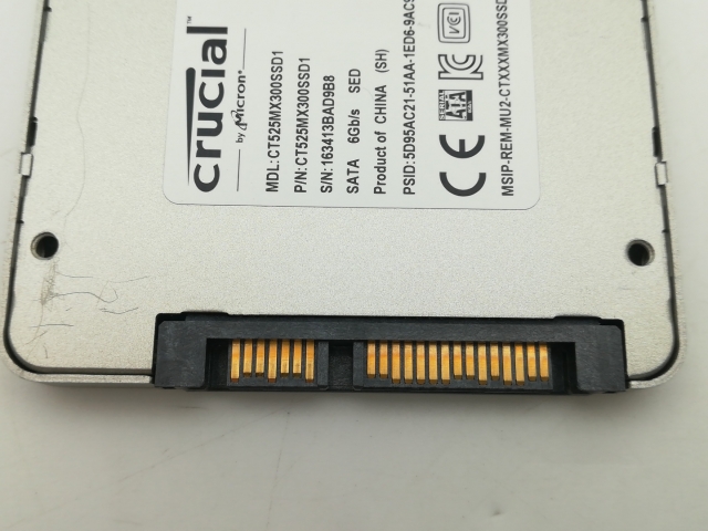 【中古】Crucial MX300 CT525MX300SSD1 525GB/6GbpsSATA/3DTLC/2016【千葉】保証期間１週間