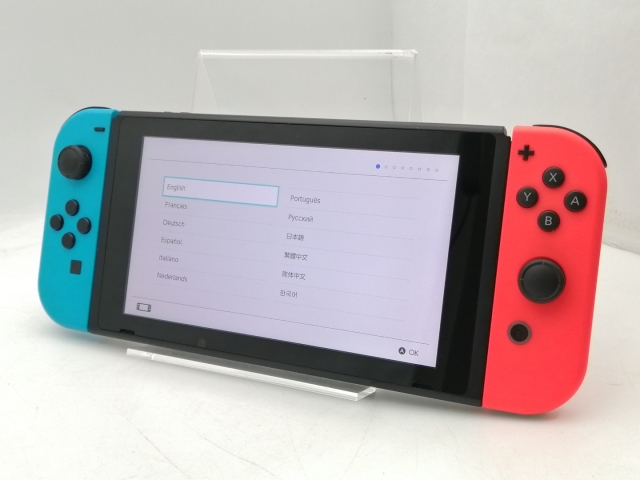 Nintendo Switch 本体　2019年製 中古】Nintendo Switch 本体 Joy-Con(L) ネオンブルー/(R) ネオン