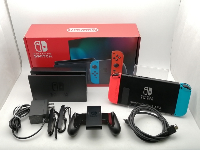中古】Nintendo Switch 本体 Joy-Con(L) ネオンブルー/(R) ネオン