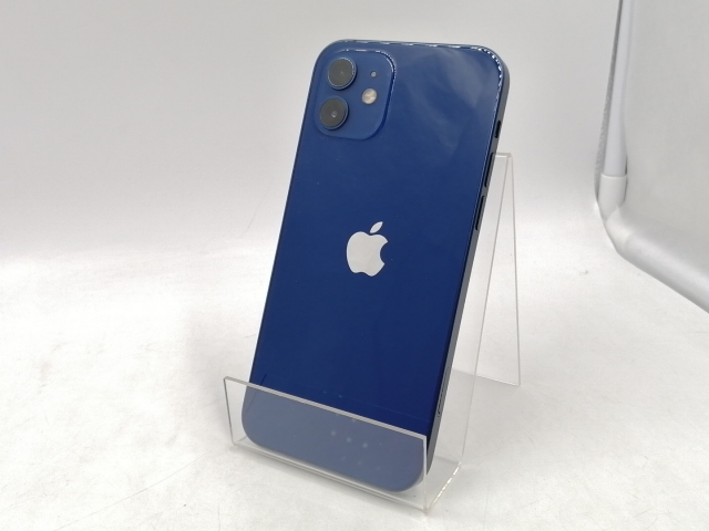 【中古】Apple docomo 【SIMロック解除済み】 iPhone 12 128GB ブルー MGHX3J/A【千葉】保証期間１ヶ月【ランクC】