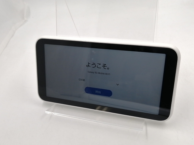 【中古】SAMSUNG au 【SIMフリー】 Galaxy 5G Mobile Wi-Fi SCR01 ホワイト SCR01SWA【千葉】保証期間１ヶ月【ランクB】