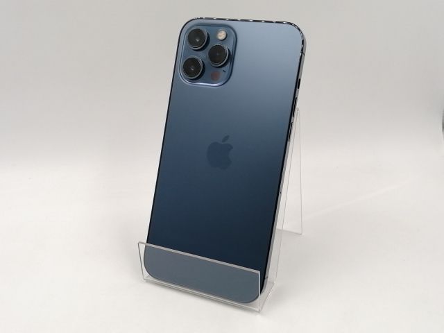 【中古】Apple 国内版 【SIMフリー】 iPhone 12 Pro Max 256GB パシフィックブルー MGD23J/A【大阪堂島】保証期間１ヶ月【ランクC】