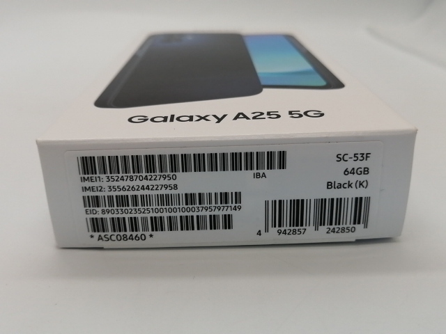 未使用】SAMSUNG docomo 【SIMフリー】 Galaxy A25 5G ブラック