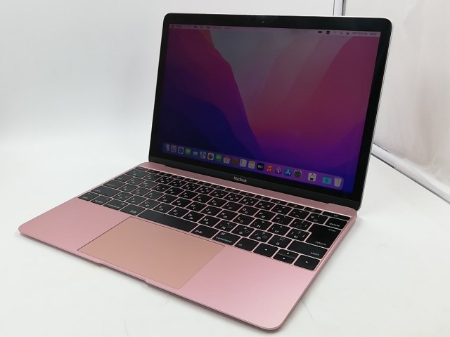【中古】Apple MacBook 12インチ CoreM:1.2GHz 512GB ローズゴールド MMGM2J/A  (Early 2016)【千葉】保証期間１ヶ月【ランクC】