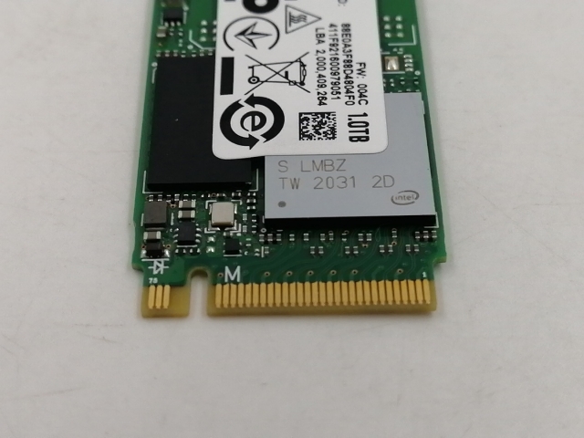【中古】Intel SSD 660p SSDPEKNW010T8X1 1TB/M.2 2280(PCIe3.0 NVMe)/QLC【千葉】保証期間１週間_2