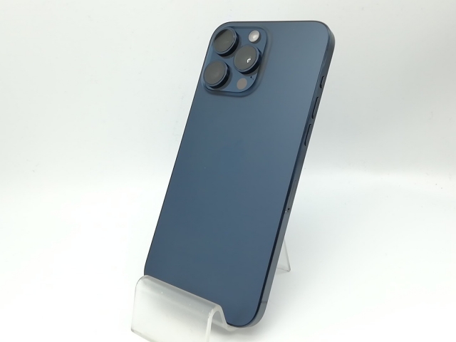 【中古】Apple au 【SIMフリー】 iPhone 15 Pro Max 512GB ブルーチタニウム MU6X3J/A【秋葉本店】保証期間１ヶ月【ランクB】