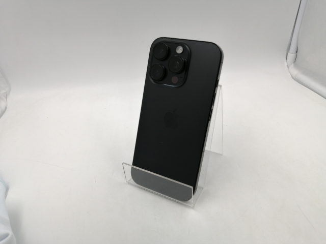 【中古】Apple SoftBank 【SIMフリー】 iPhone 16 Pro 128GB ブラックチタニウム MYMV3J/A【千葉】保証期間１ヶ月【ランクB】