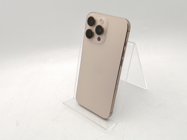 【中古】Apple au 【SIMフリー】 iPhone 16 Pro Max 256GB デザートチタニウム MYWJ3J/A【津田沼】保証期間１ヶ月【ランクA】