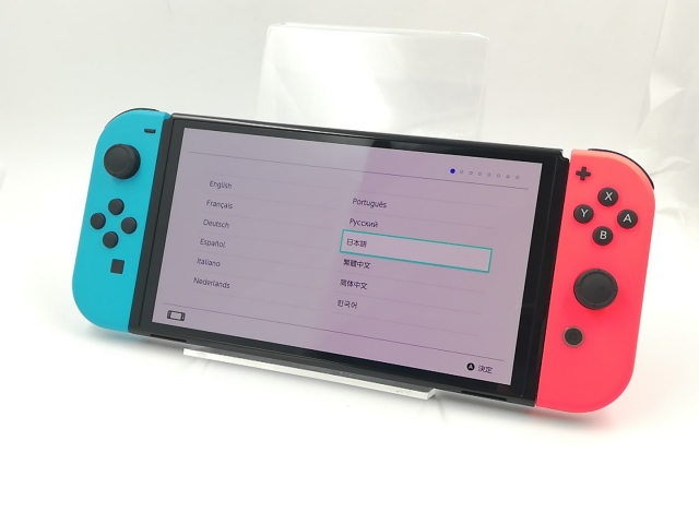 中古】Nintendo Switch 本体 (有機ELモデル) HEG-S-KABAA ネオン