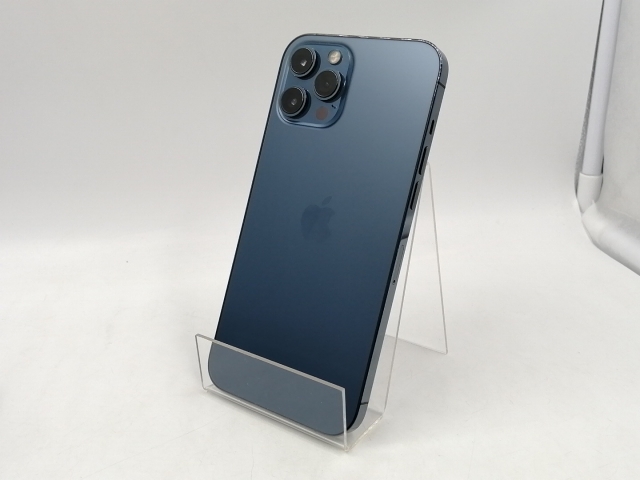 【中古】Apple SoftBank 【SIMロック解除済み】 iPhone 12 Pro Max 128GB パシフィックブルー MGCX3J/A【川崎】保証期間１ヶ月【ランクC】