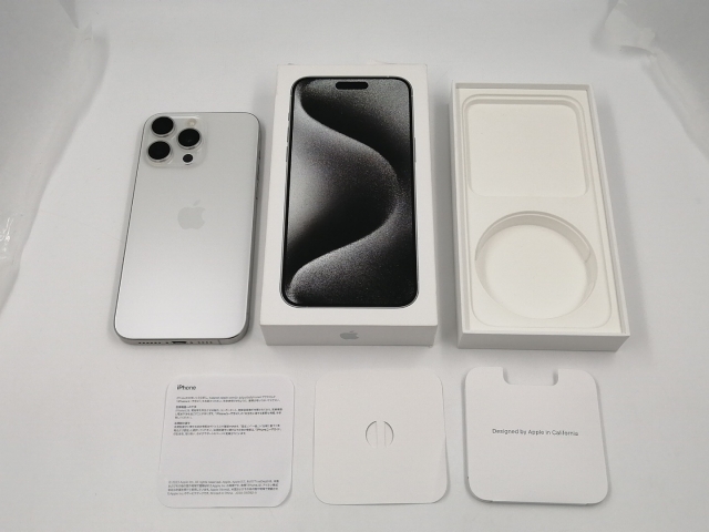 iPhone 15pro max SIMフリー 中古 ホワイトチタニウム 中古】Apple