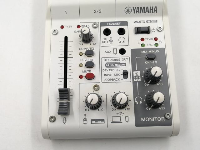 【中古】YAMAHA AG03MK2 ライブストリーミングミキサー [ホワイト]【千葉】保証期間１週間【ランクC】_5
