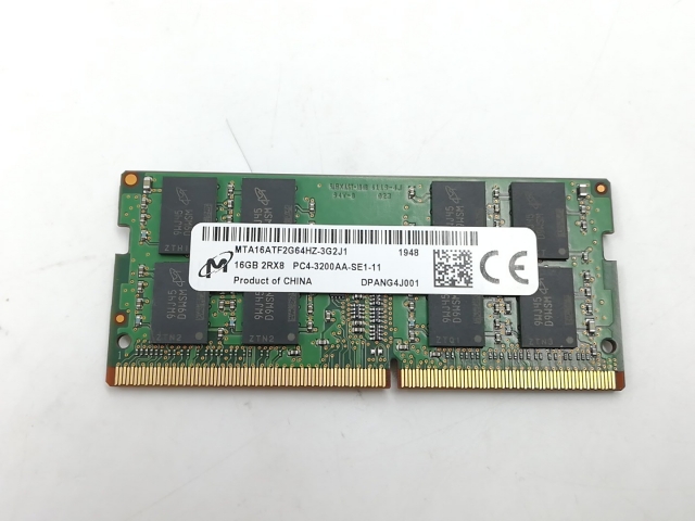 【中古】260PIN 16GB DDR4-3200(PC4-25600) SODIMM 【ノートPC用】【千葉】保証期間１週間