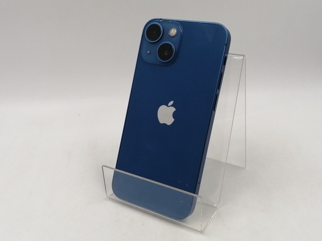 【中古】Apple au 【SIMフリー】 iPhone 13 mini 256GB ブルー MLJN3J/A【千葉】保証期間１ヶ月【ランクA】
