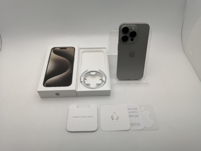 【中古】Apple 国内版 【SIMフリー】 iPhone 15 Pro 256GB ナチュラルチタニウム MTUF3J/A【千葉】保証期間１ヶ月【ランクA】_7
