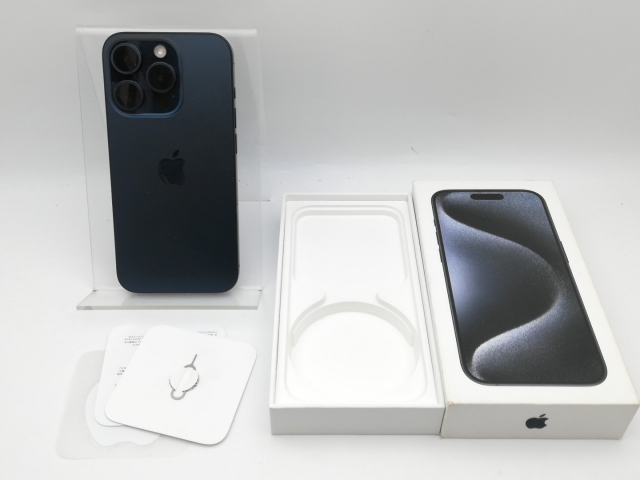 【中古】Apple 国内版 【SIMフリー】 iPhone 15 Pro 128GB ブルーチタニウム MTUA3J/A【中野】保証期間１ヶ月【ランクB】_9