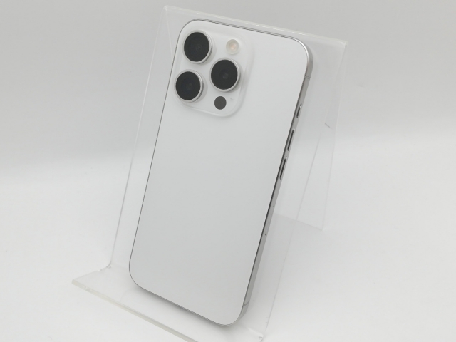 【中古】Apple 国内版 【SIMフリー】 iPhone 15 Pro 256GB ホワイトチタニウム MTUD3J/A【中野】保証期間１ヶ月【ランクB】