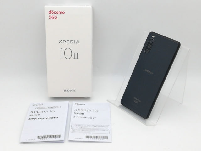 K500ドコモSIMロック解除済み　Xperia10III SO-52B XPERIA 10 Ⅲ SO-52B ブラック SIMロック解除済 K500ドコモSIMロック