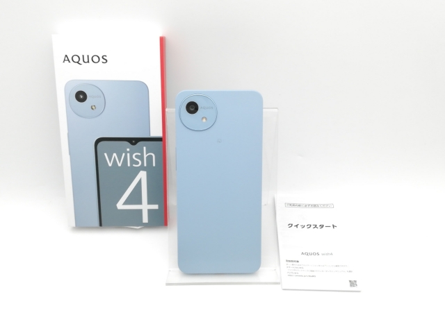未使用】SHARP ymobile 【SIMフリー】 AQUOS Wish4 ブルー 4GB